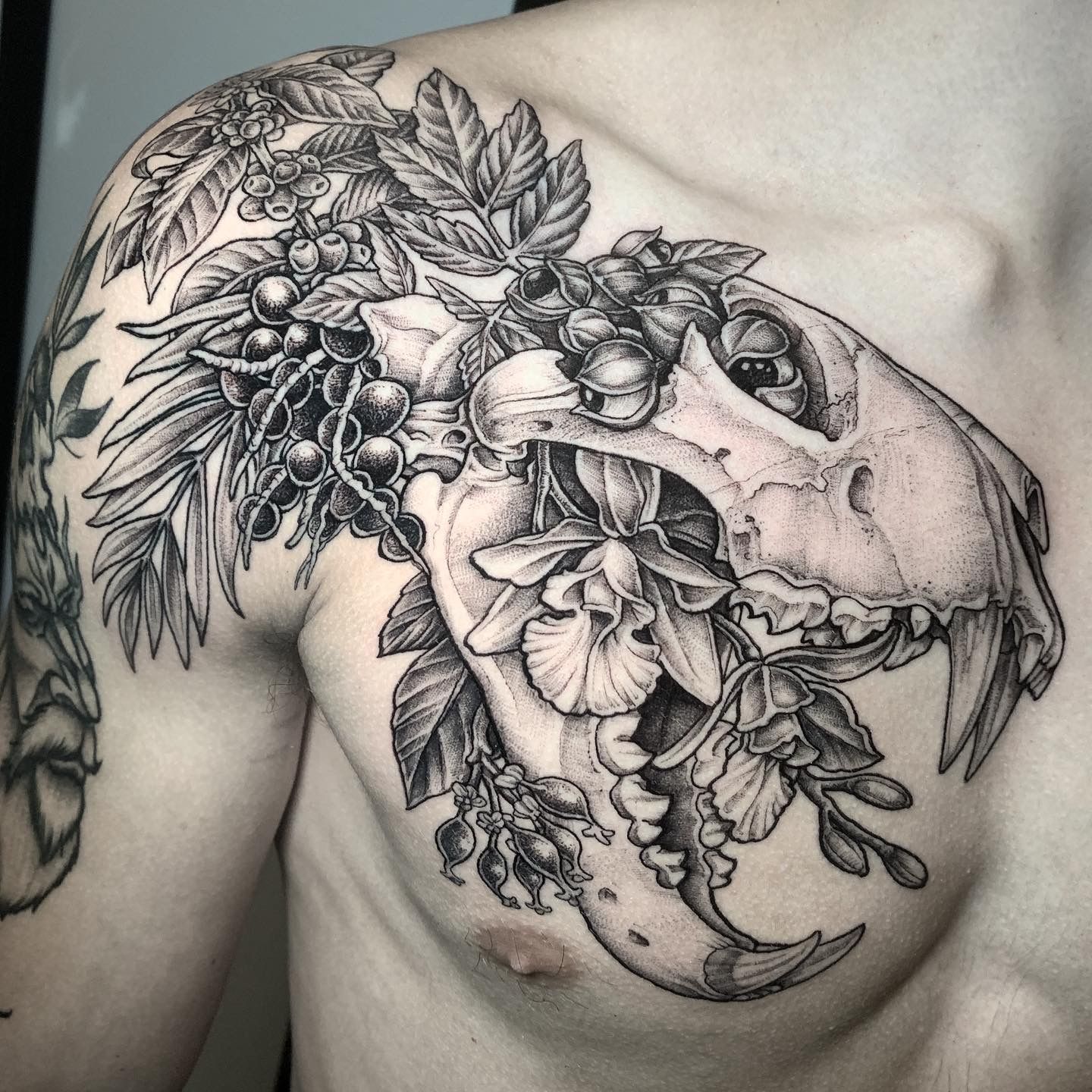 Got this started tonight! A griffin-esque phoenix by Neil @ Ascension Tattoo  in Orlando, FL | Chest tattoo, Chest tattoo men, Chest tattoo images