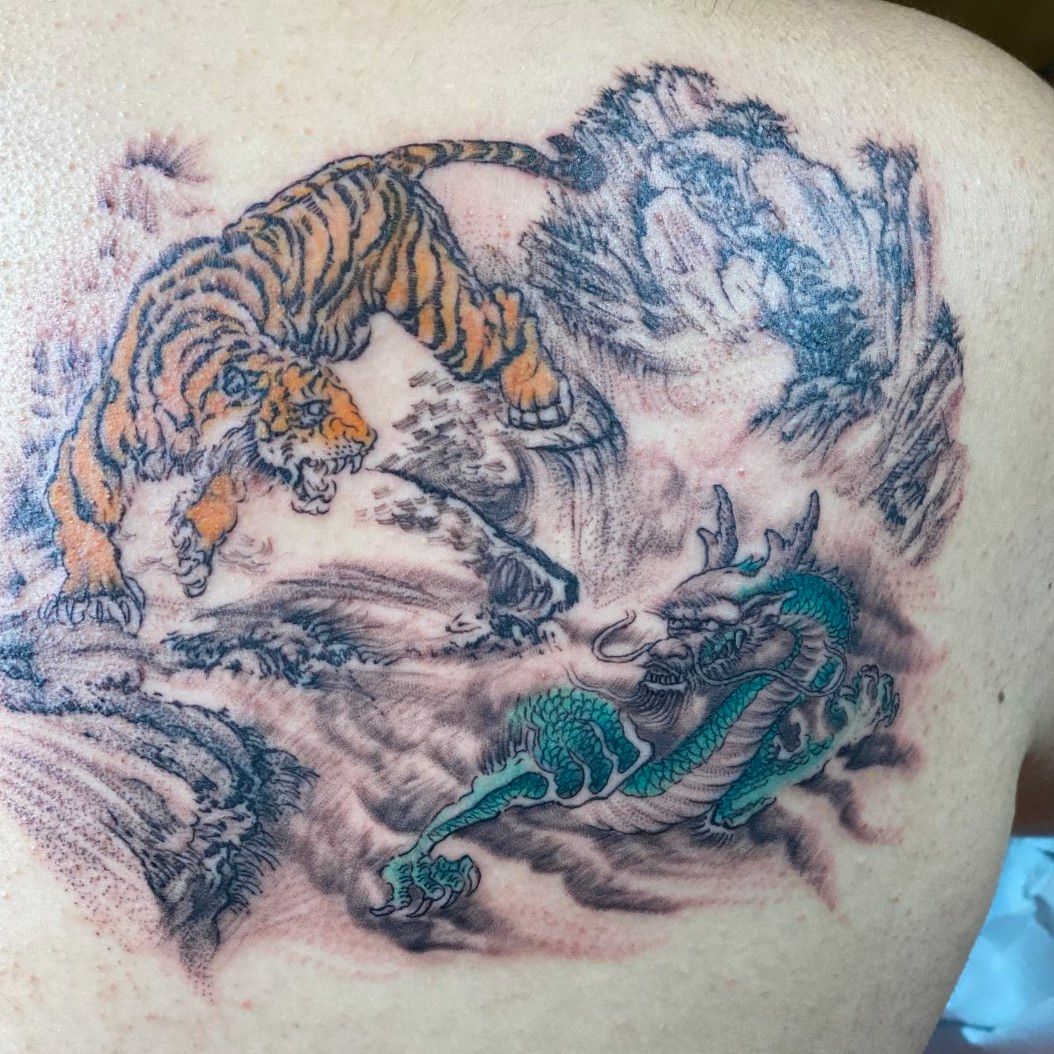 tiger vs dragon tattoo