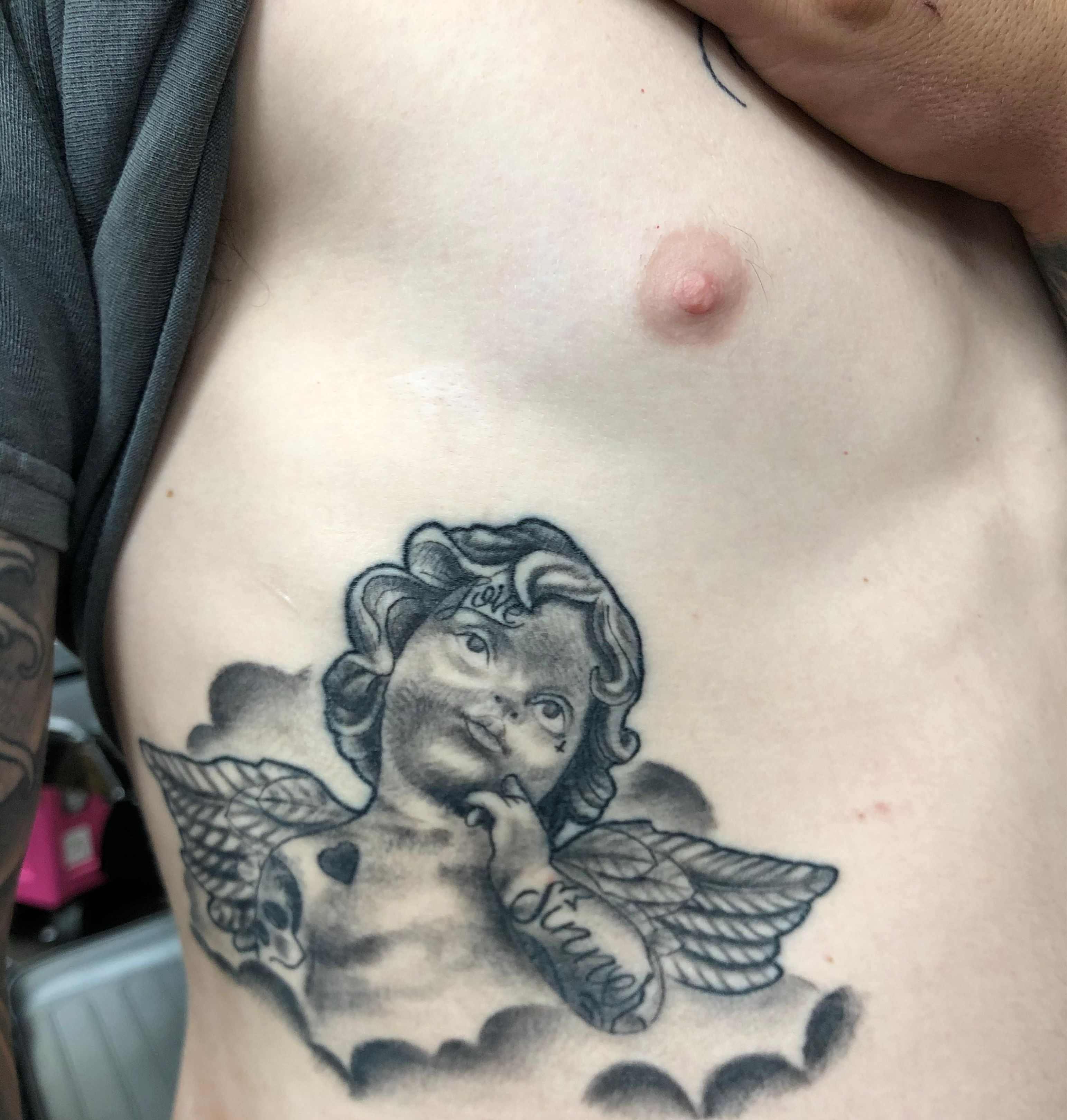 angel tattoo stomachTikTok Search