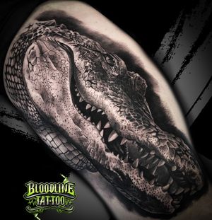 Croc Realistic Tattoo Design