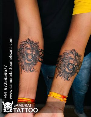Band tattoo |lion band tattoo |tattoo for boys |band tattoo design 
