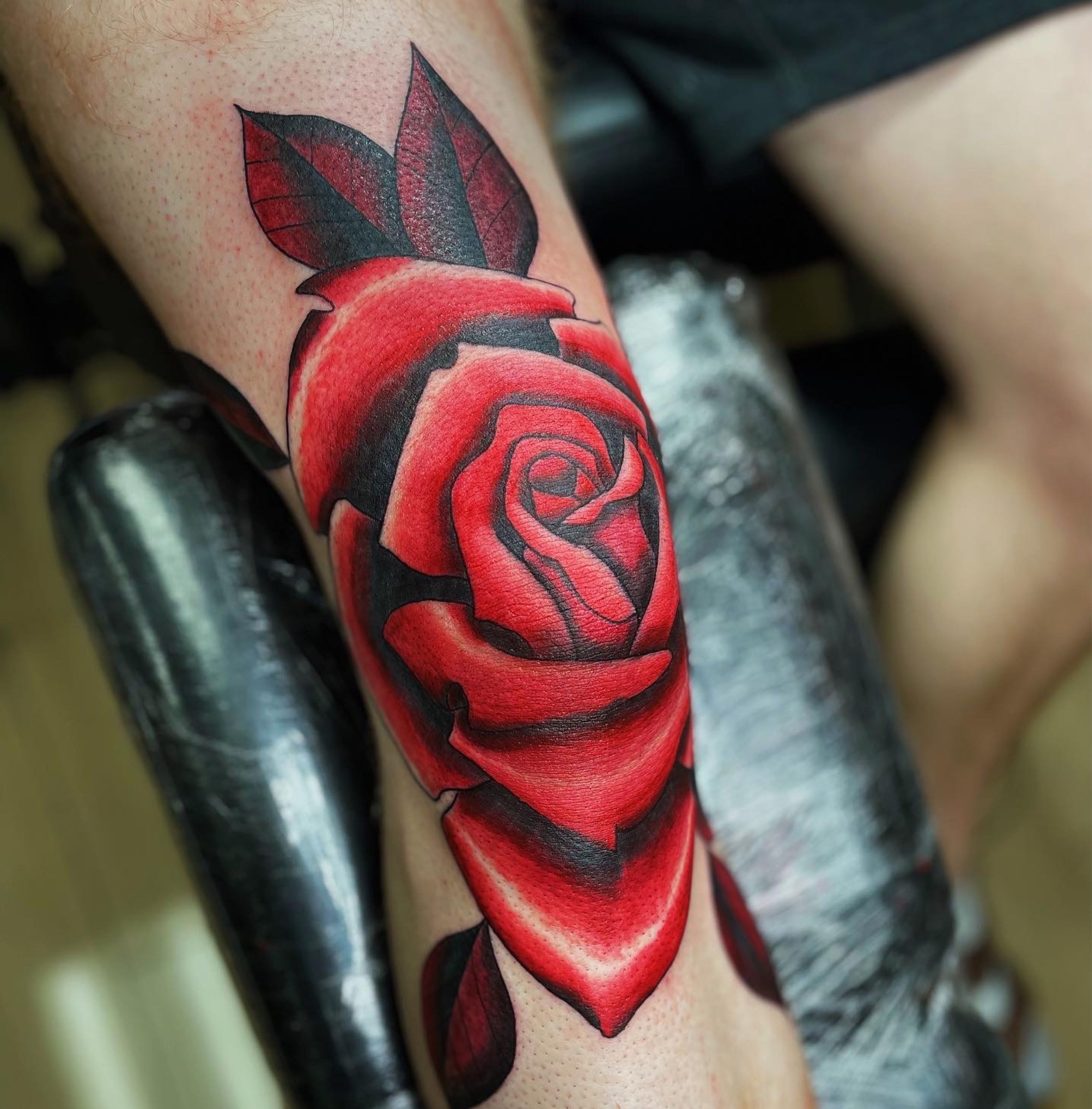 All the Piercings and Body Mods  Rose knee tattoo by mattwebbtattoo  Follow him on