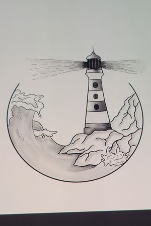 Lighthouse small tattoo drawing #digitalart #artflow