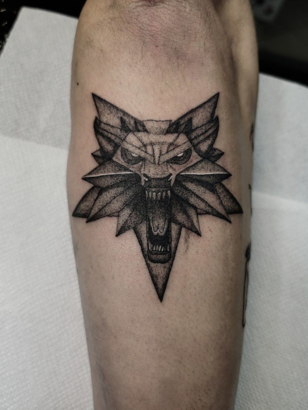 Hydra Tattoo Collective - The Witcher tattoo by @loneecat . . . . #tattoos  #toronto #witchertattoos #thewitcher #danforthtattoos #danforthtattoostudio  #loneecattattoos #nerdy #nerdytattoos | Facebook