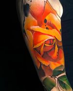 #Rose #tattoo #rosetattoo #paintingtattoo #clototattoos #londontattoos #inkedgirls #tattoodopro #tattoodo #inkedmag #colorfultattoos #brushstroke #abstract #cool
