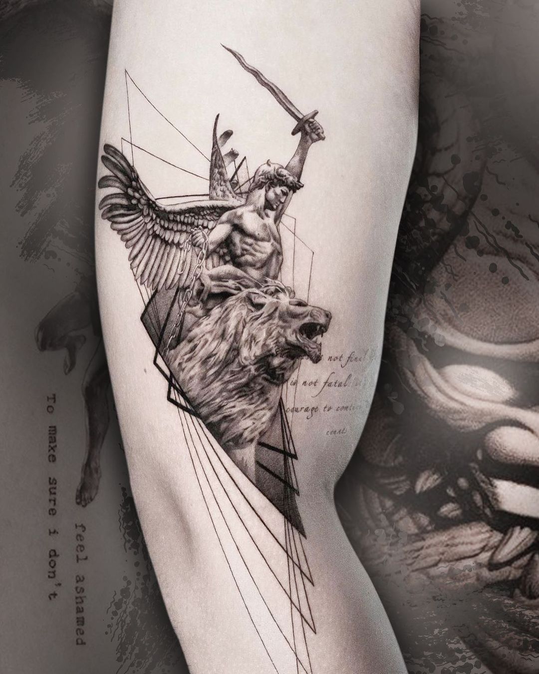 Geometric Angel wings😍 Drop a... - Assari Tattoo Studio | Facebook