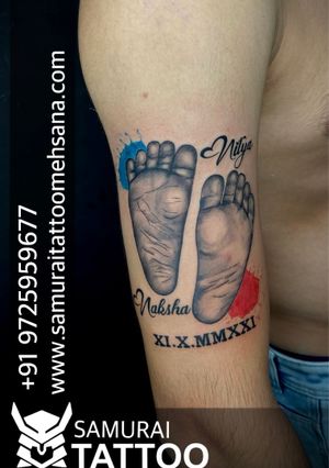 Foot print tattoo |foot print tattoo design |tattoo for children 