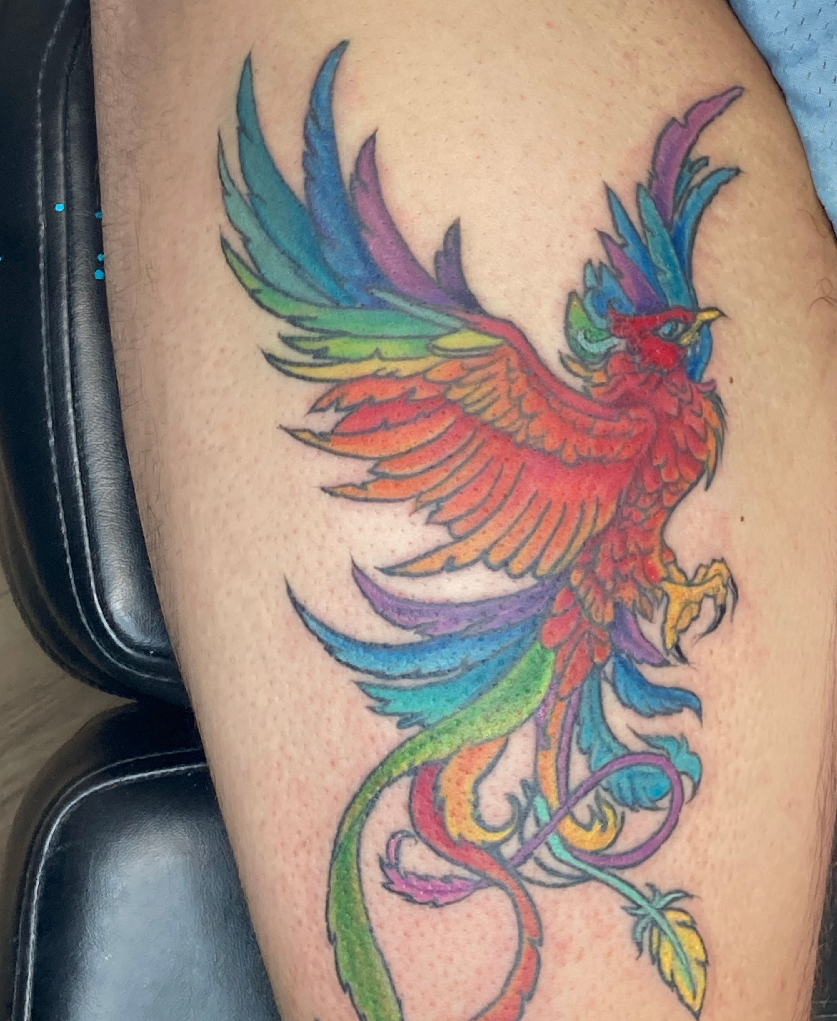 'Rainbow Phoenix Tribal Tattoo-Geschenkidee' Mousepad | Spreadshirt