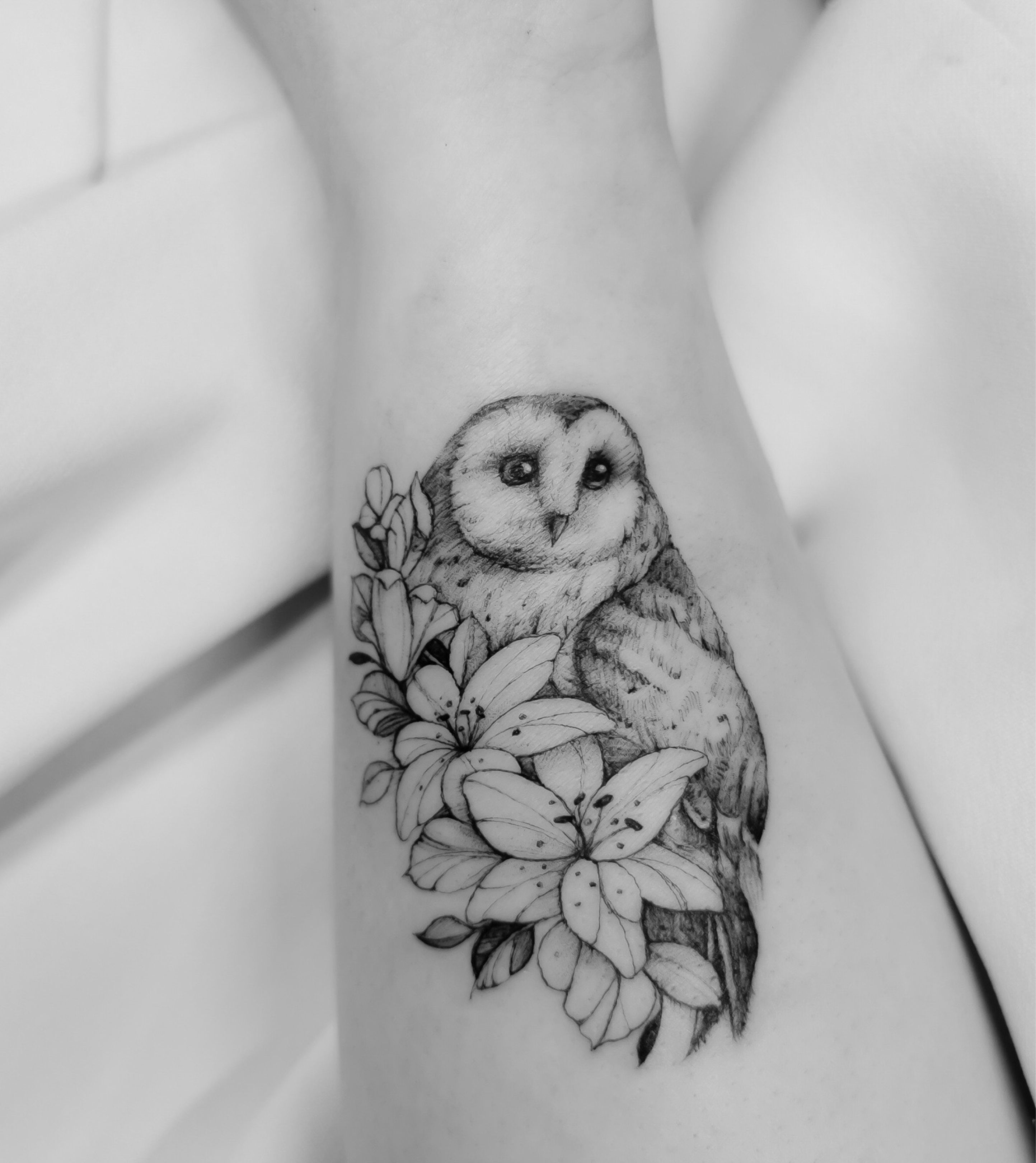 Tattoo uploaded by richard halgarth  Flower moon owl floral  Tattoodo