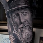 Portrait of the “Swede” from the tv series Hell on Wheels #potrait #tattoodo #blackandgrey