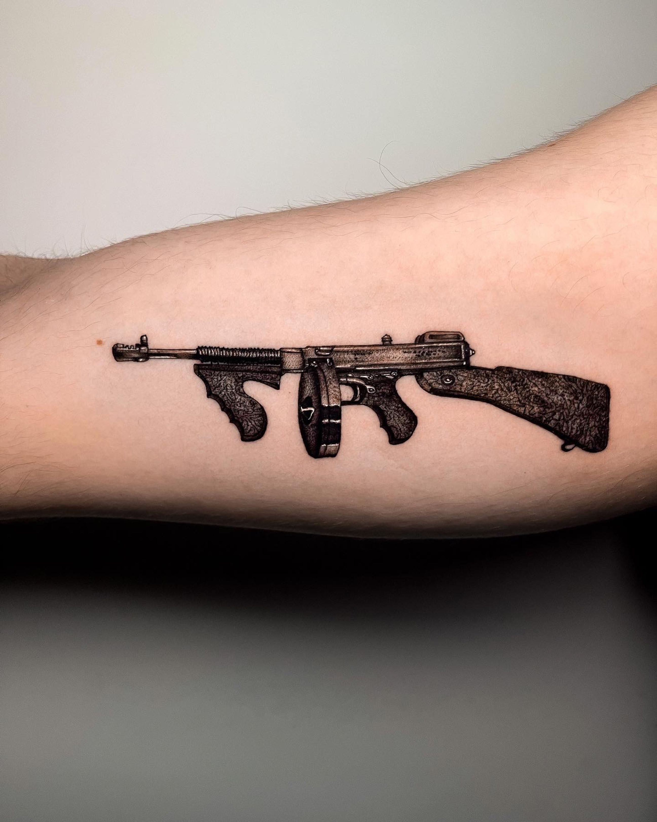 Memories Inked tattoosbrakpan  Really had fun with this tommy gun  Congratulations on your very first tattoo  you sat like a  champ bugpinneedles dynamicink stencilstuff bactinemax  bodygraphicstattoosupplysa titanartist 