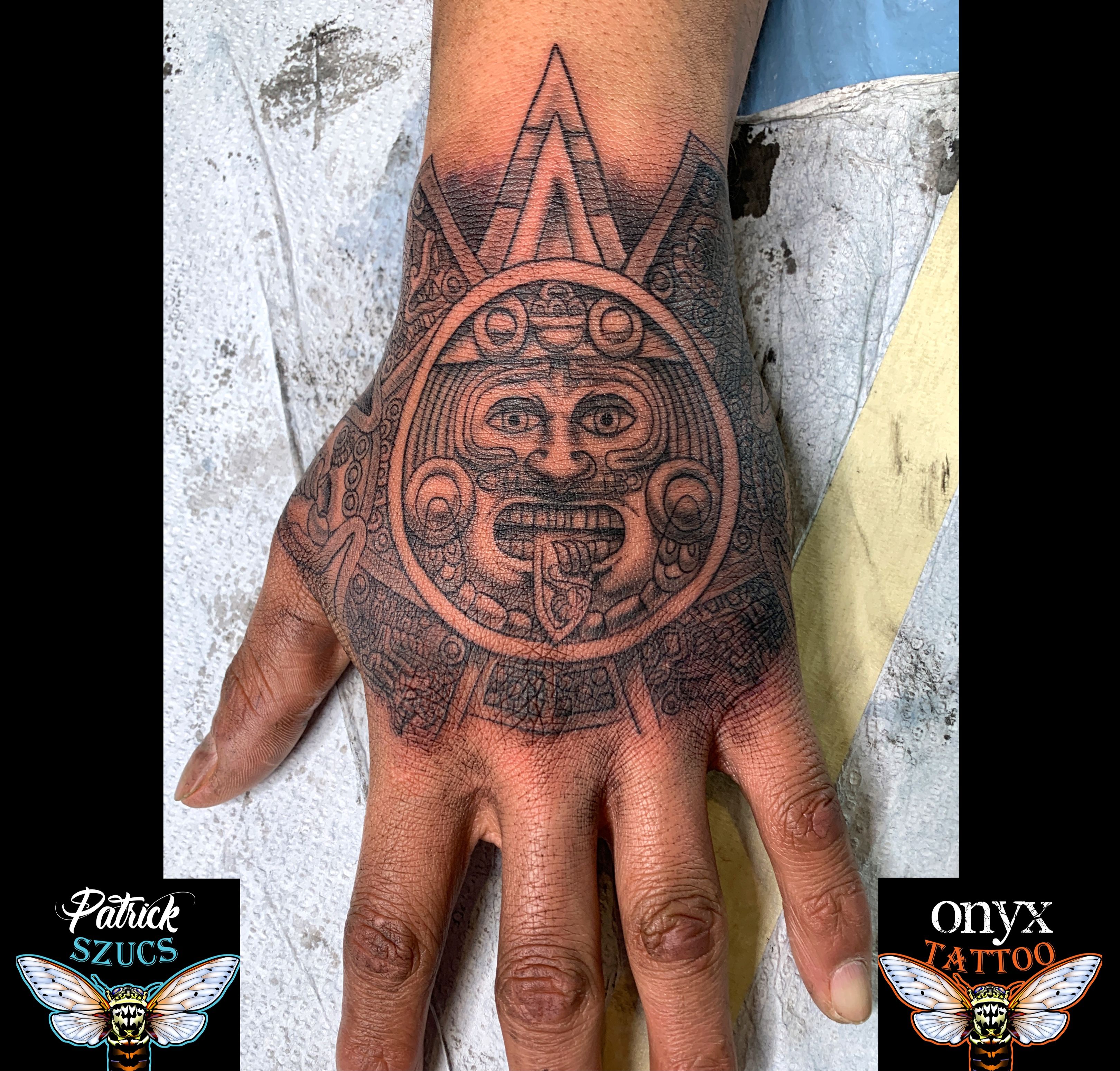 Mayan calendar hand piece for  No Class Tattoo Studio  Facebook