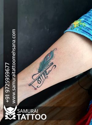 Maa Paa tattoo |Tattoo for mom dad |Mom dad tattoo |Maa Paa with flute feather tattoo