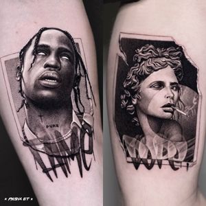 #portrait #travis #traviscott #fame #dope #sculpture #smoke #cigarette #graffiti #tattoodo #tattoodoapp #tattoodoartclass