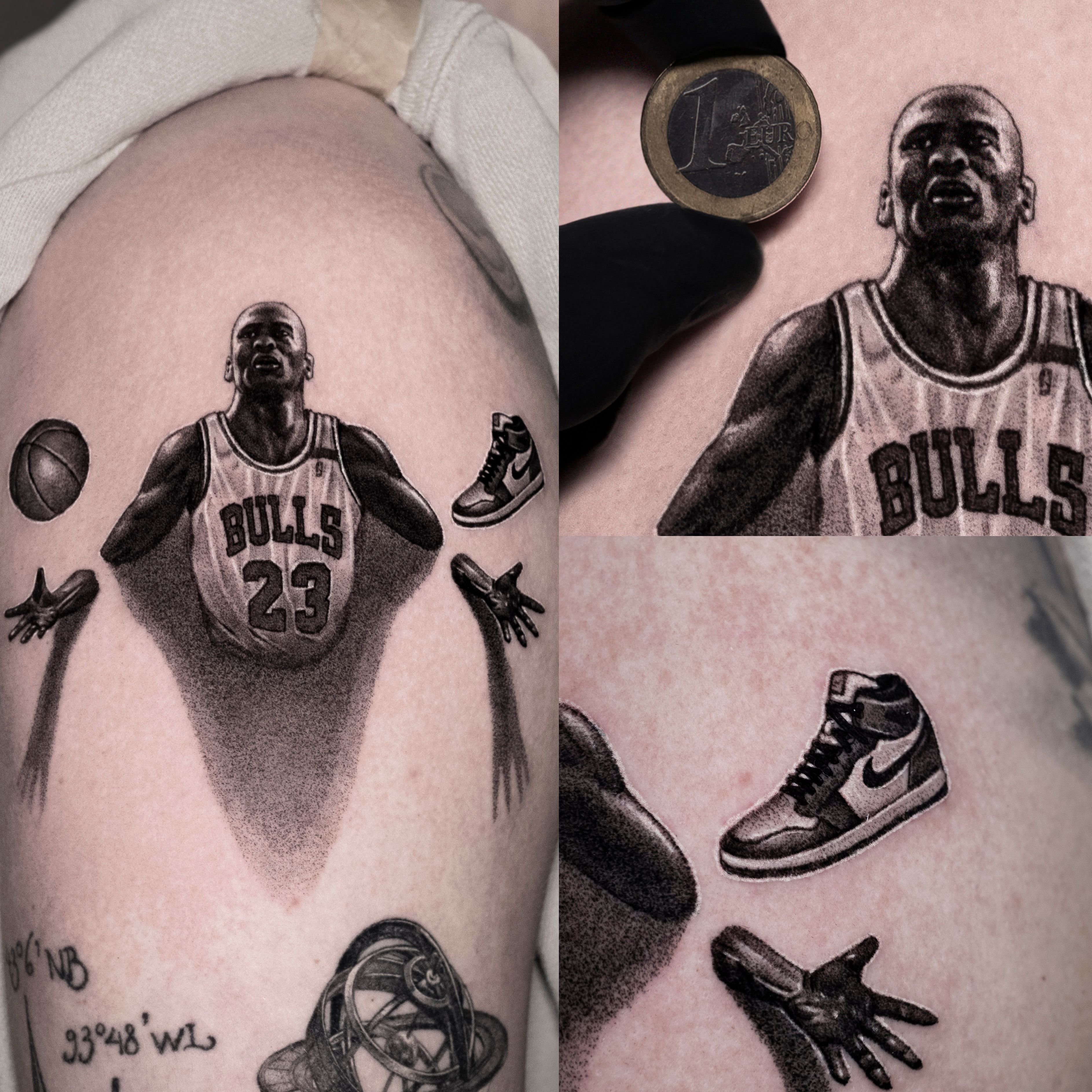 Michael Jordan Basketball tattoo by Steve Butcher TattooNOW