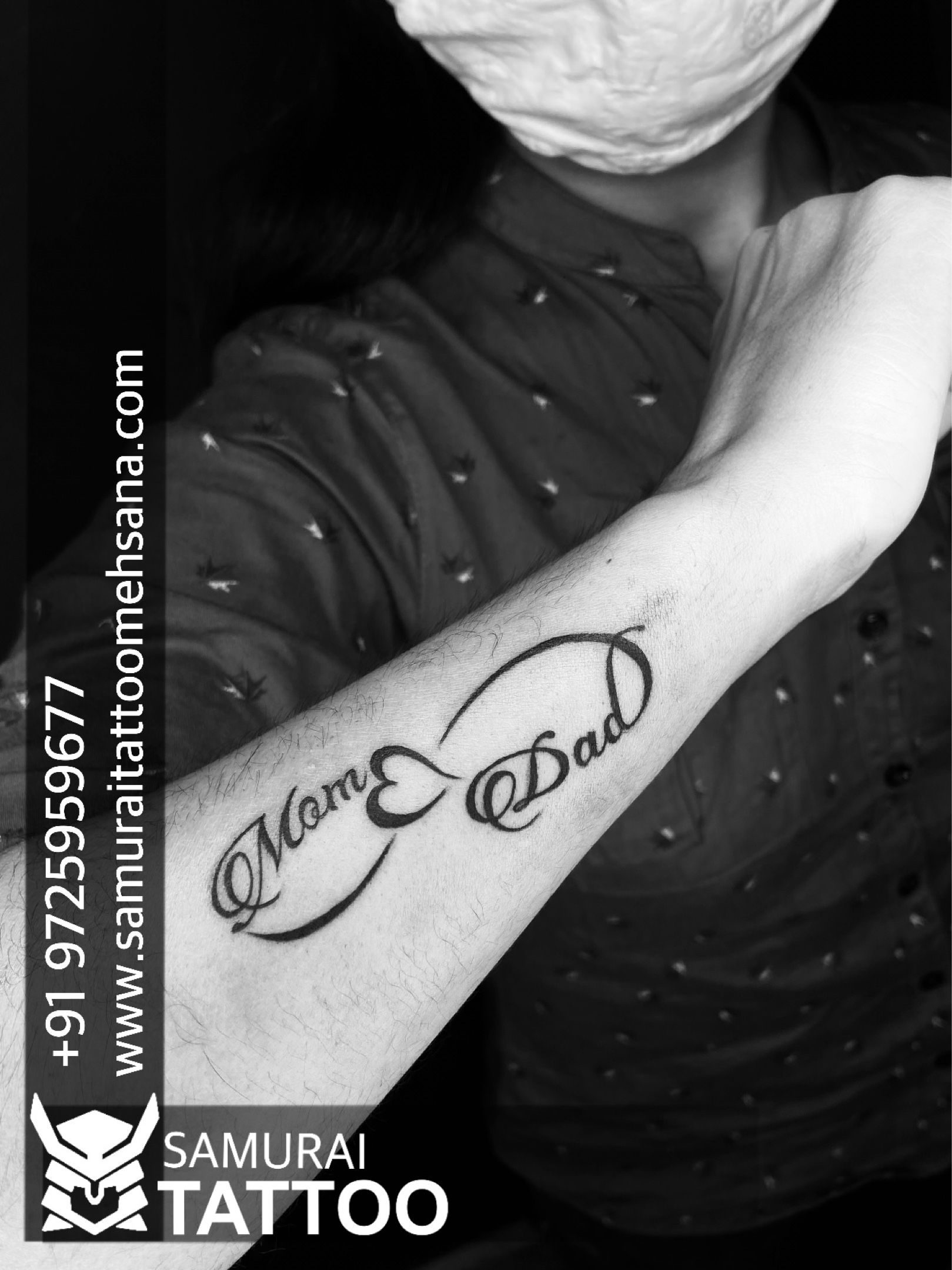 Infinity mom dad tattoo with heart  Black Shade Tattoos  Facebook