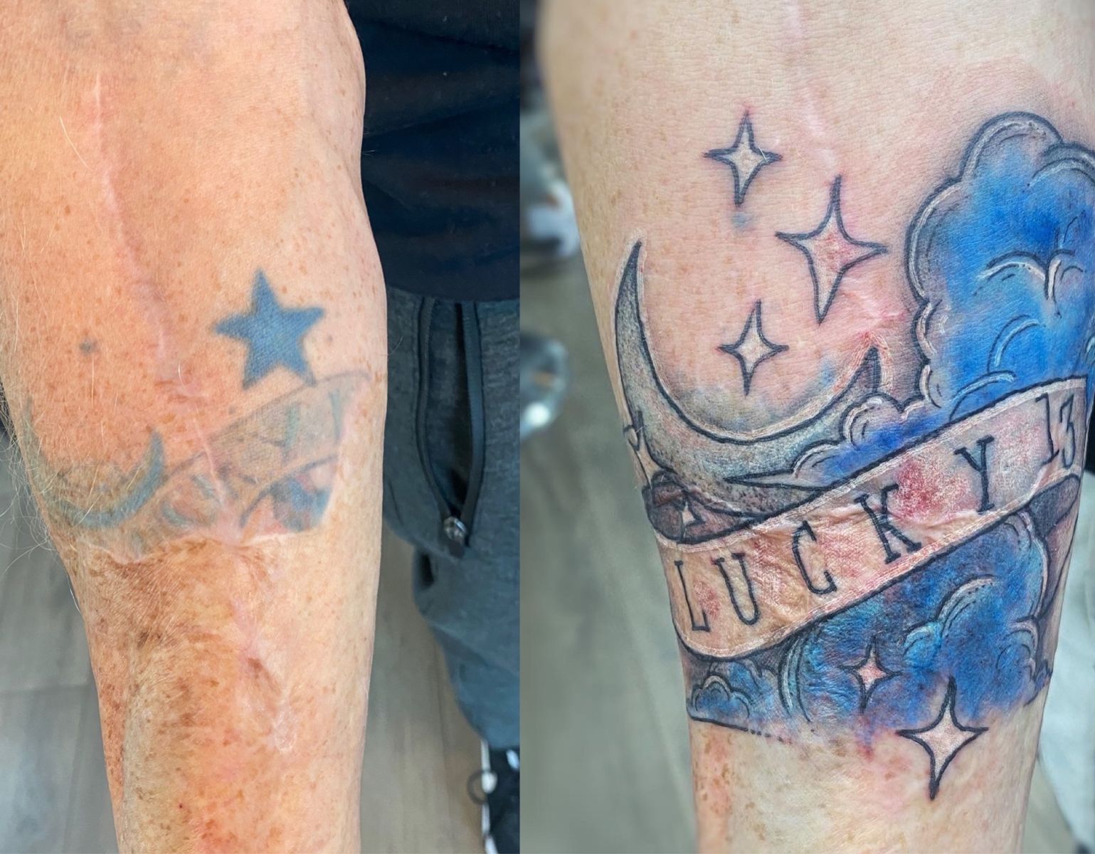 Tattoo uploaded by Adrianne Shurina • Tattoo over a half faded tattoo