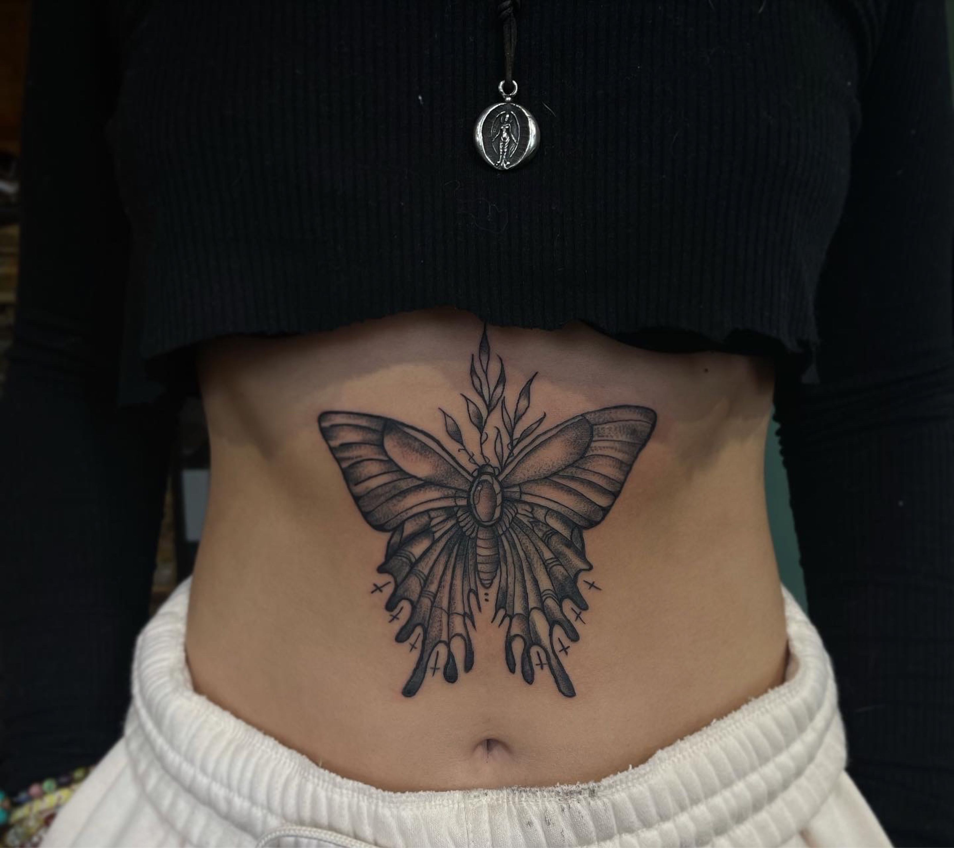 Top 45 Best Luna Moth Tattoo Ideas  2021 Inspiration Guide  Stomach  tattoos women Luna moth tattoo Moth tattoo