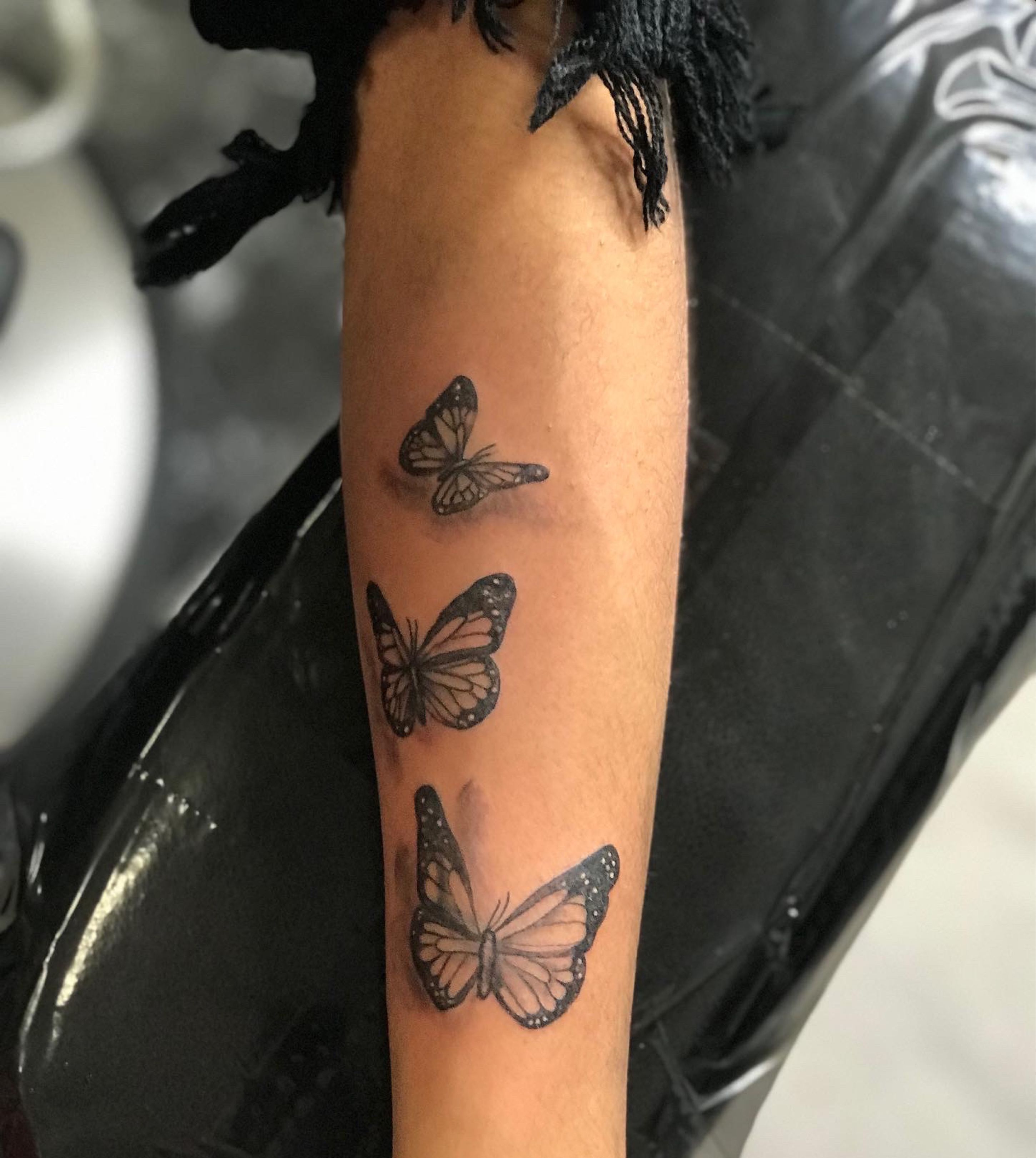 30 Cute Butterfly Tattoos  Three Butterflies on Upper Arm I Take You   Wedding Readings  Wedding Ideas  Wedding Dresses  Wedding Theme