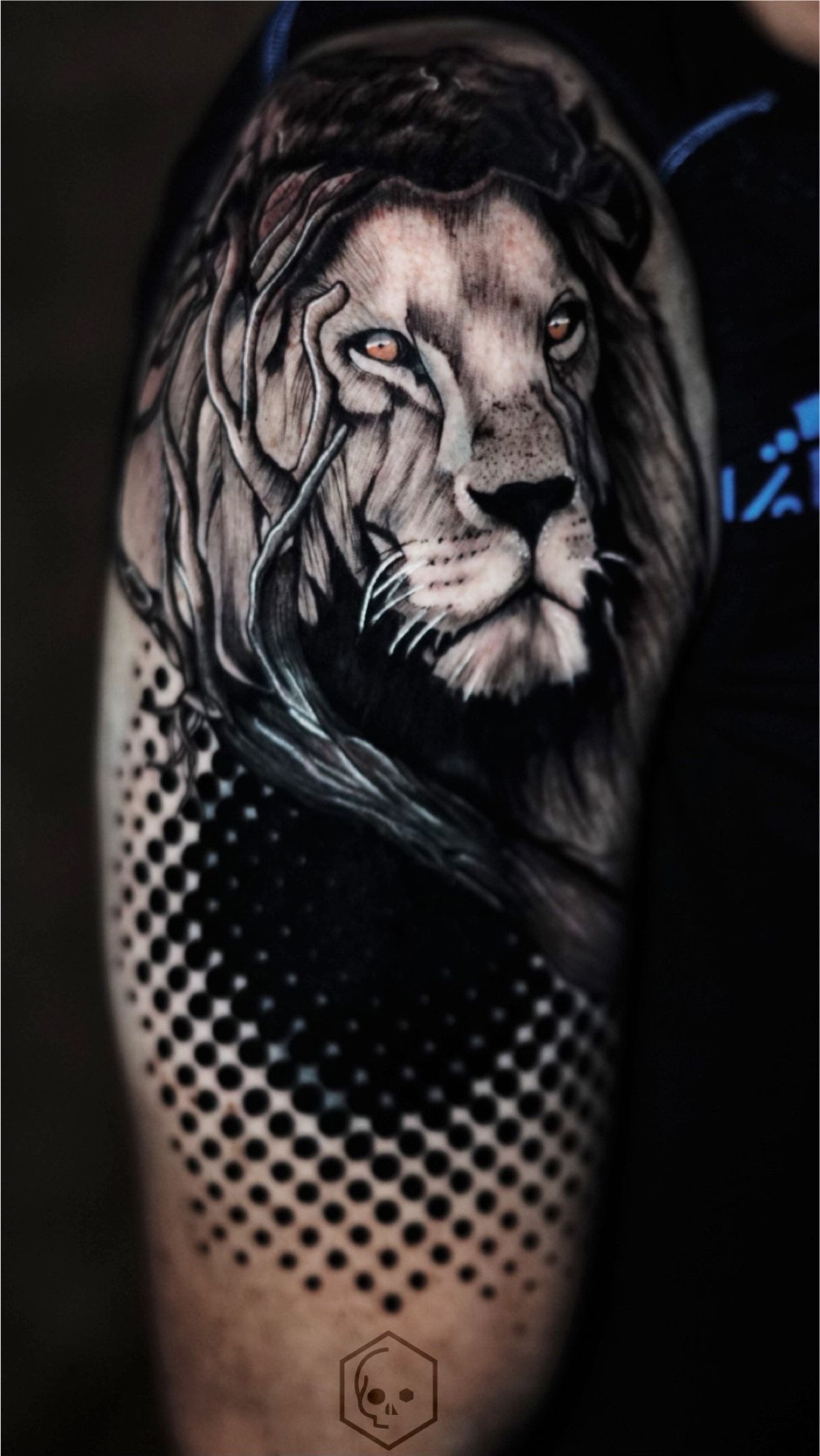 A Dark Skin Tattoos | Lion Tattoo | Dark Skin Body Art | Tattoo Ideas and  Inspiration | Lion tattoo, Lion shoulder tattoo, Dark skin tattoo