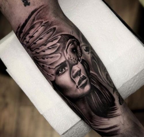 Goddess Athena Owl, Rose, Heart Symbols Tribal Gothic Mystic Waterproof  Temporary Tattoo ☤ | PoshCadillac