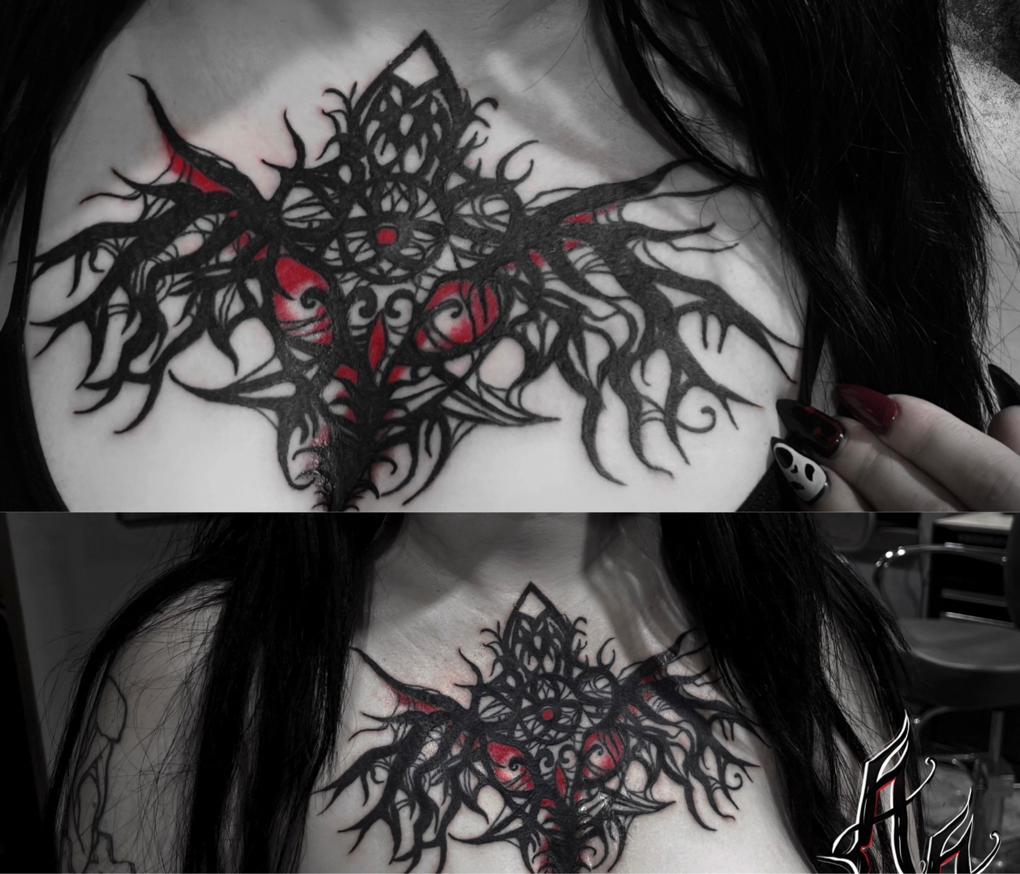 Chest Gothic tattoo at theYoucom