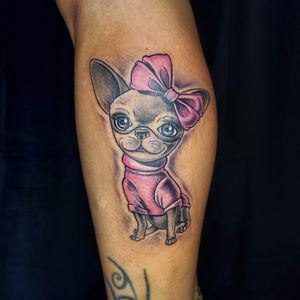 #chihuahuatattoo done using #crowncartridges and #sceptercartridges by @kingpintattoosupply Email to schedule appointments ettorebechis@gmail.com#kingpintattoosupply #tattoo #tattoos #inked #girlswithtattoos #tattooed #tattooart #tattooedgirls #ink #womantattoo #beautifultattoo #ideatattoo #body #tattoostudio #tattooartist #tattooshop #overlordtattoo #palmcoast #chihuahua 