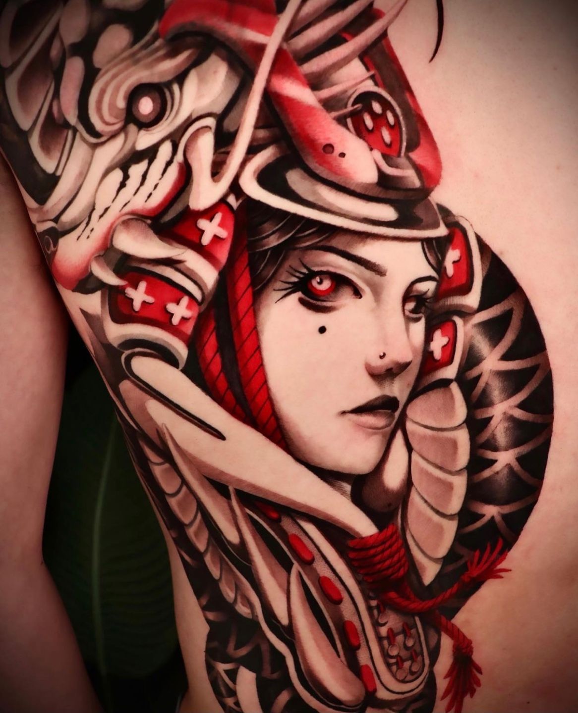 Amazing artist Samuraistandoff @samuraistandoff awesome Samurai girl arm  tattoo! @art_spotli… | Female samurai tattoo, Samurai tattoo sleeve, Samurai  warrior tattoo