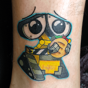 Personalized matching tattoo request. Wall·e with an arepa!