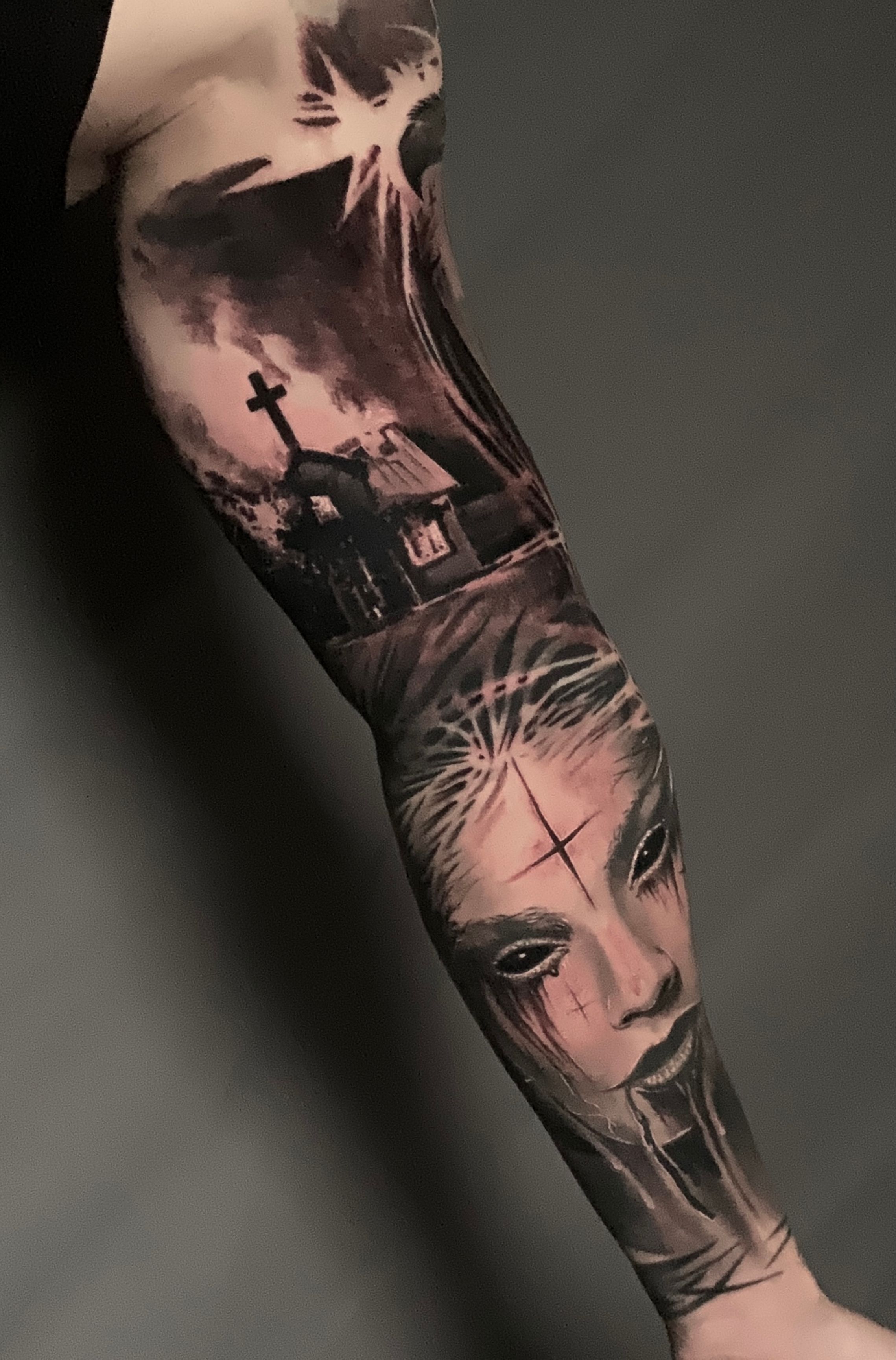 Tattoo uploaded by Alo Loco Tattoo  Gothic dark full sleeve  Tattoodo