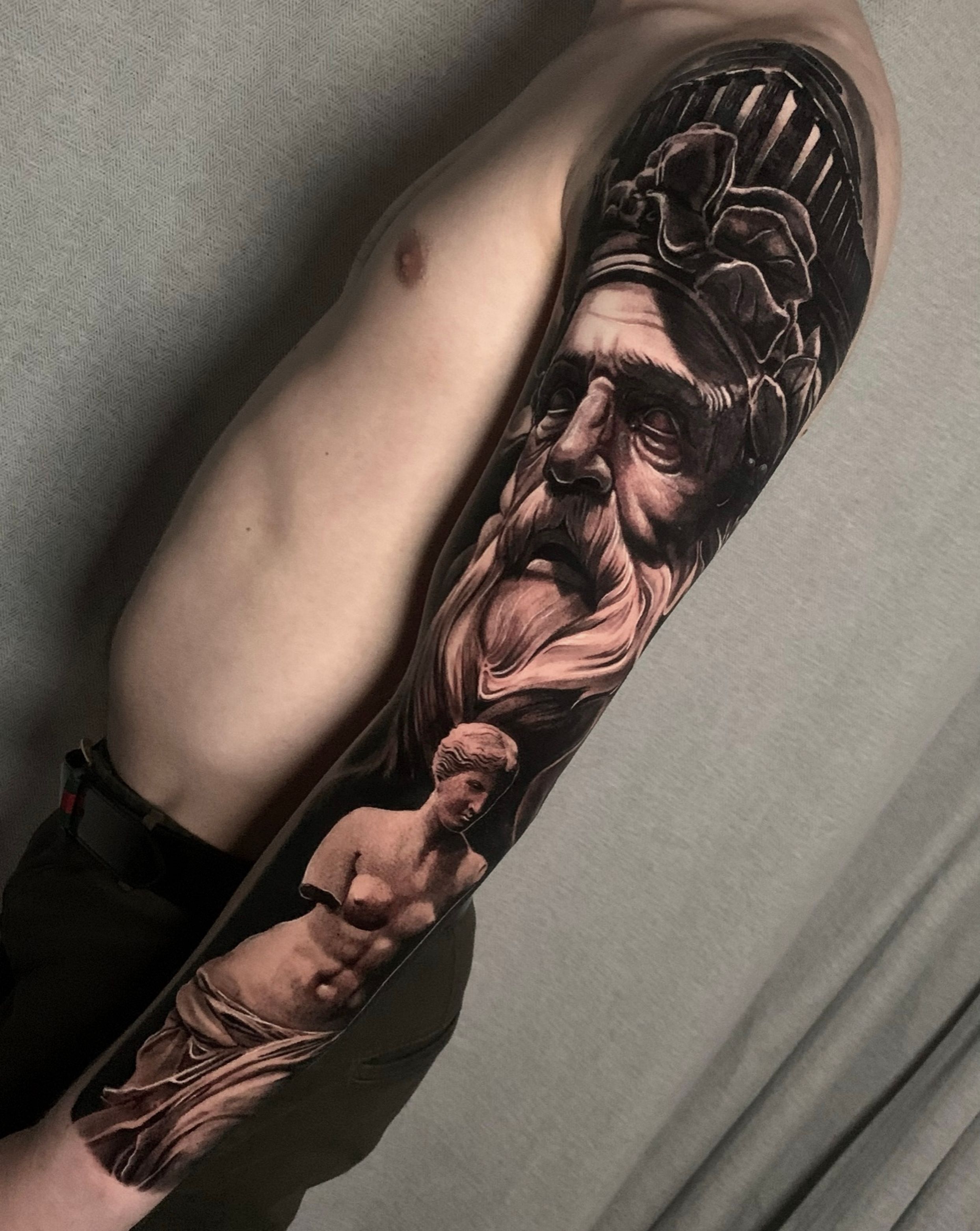 Ancient Greek Mythology Sleeve Tattoo