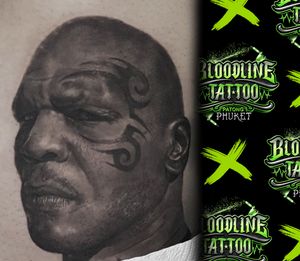 Mike Tyson Portrait Tattoo Design
