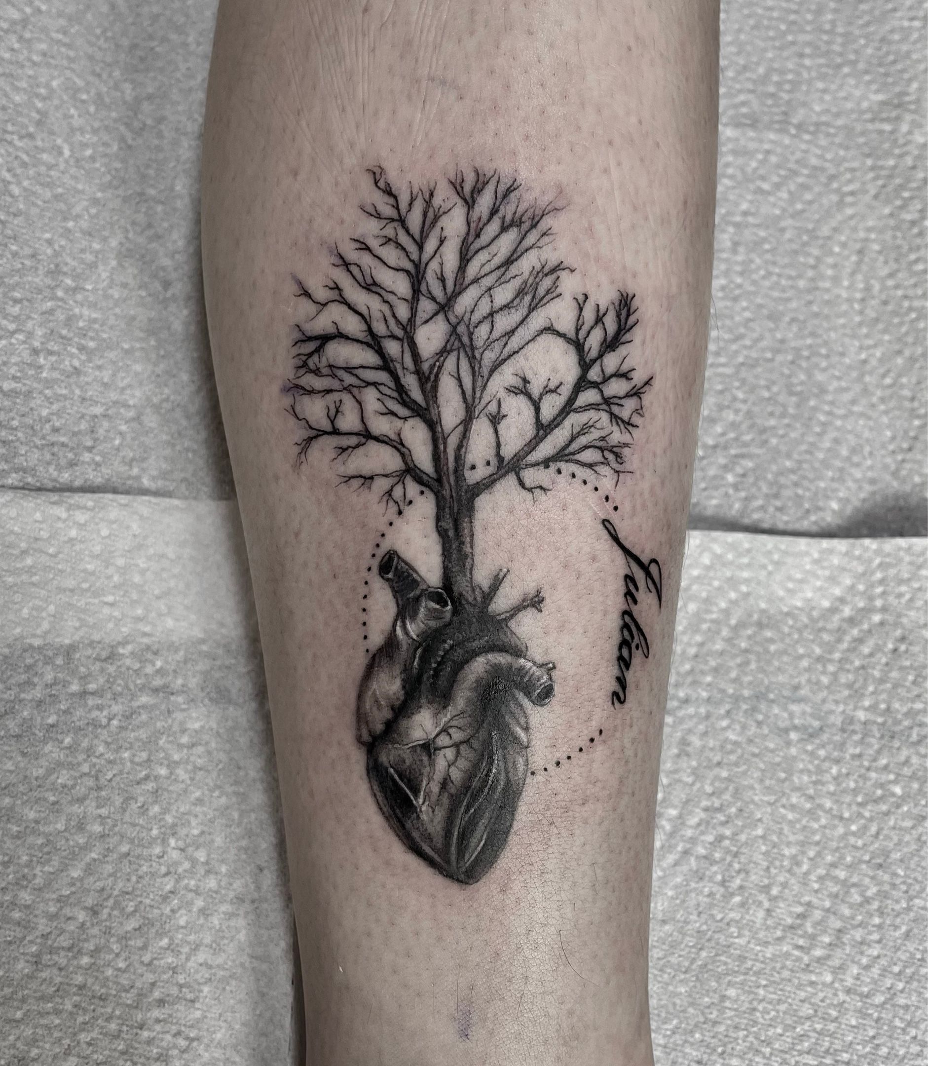 Anatomical heart with tree by Martin Hatton at Asylum Tattoo in Latonia KY   rtattoos