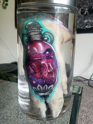 Pig Foot tattooed and preserved by Kayla Greco of Olympus Heights in Ozark, Missouri