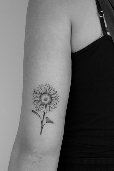 "Poesie ist wie ein Duft, der sich verflüchtigt unddabei in unserer Seele dieEssenz der Schönheit zurücklässt."#sunflower #sunflowertattoo #tattoos #tattoo #finelinetattoo #delicatetattoo #cutetattoos #smalltattoo #smalltattoos #sonnenblumentattoo #tattooart #artwork #floral #floraltattoo #flowers #botanical #zurich #zürich #paris #berlin #botanicaltattoo
