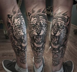 tattoo-Tiger for leg/ artist Yavtushenko Dmitriy : Ukraine