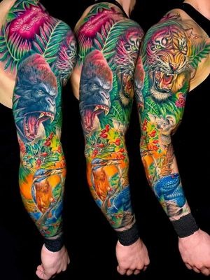 Animal Tattoo | Big Fella Art#animaltattoo #liontattoo #kaplandövmesi #monkeytattoo #gorillatattoo #birdtattoo #gorildövmesi #aslandövmesi #kuşdövmesi #frog #snake 