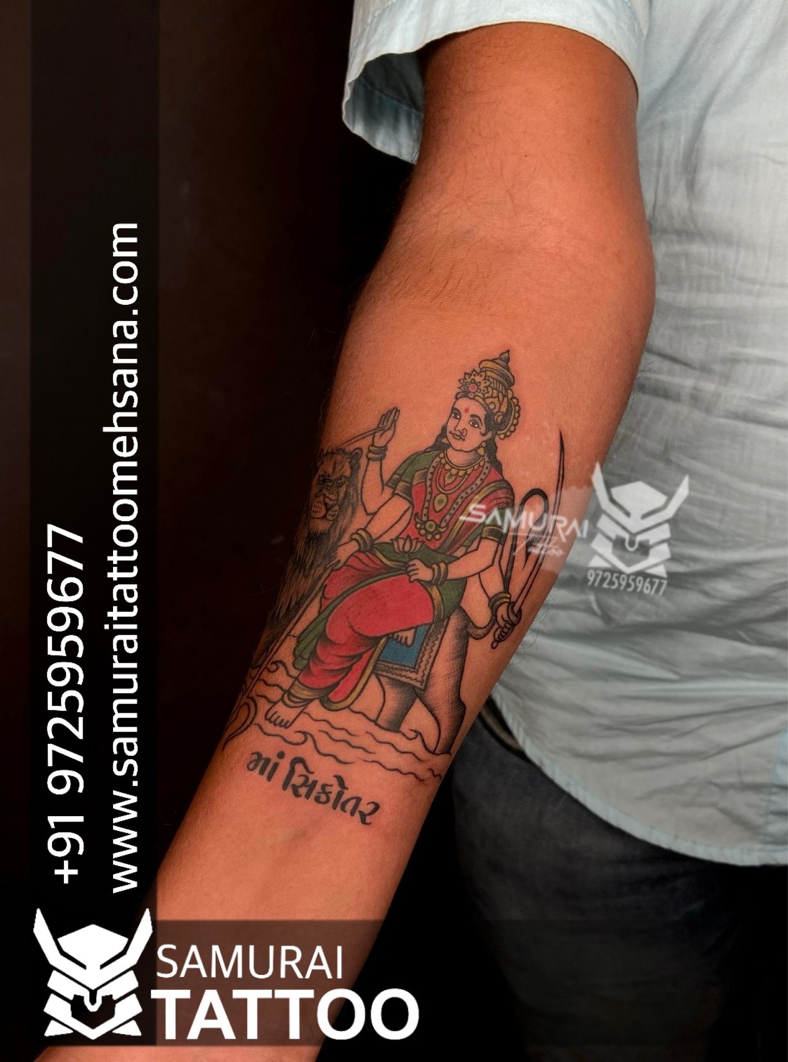 Sikotar Maa tattoo  Raja Sikotar tattoo  Sikotar Maa new status 2021   samurai Tattoo Mehsana  YouTube
