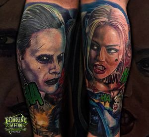 Joker Colour Tattoo Design
