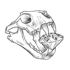 Tiger Skull with Diamond