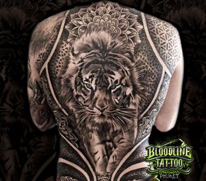 Tiger Mandala Fullback Tattoo
