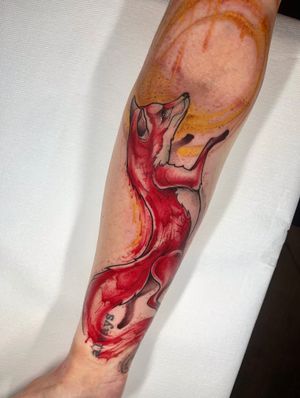 friendly fox bro #foxtattoo #neotraditional 