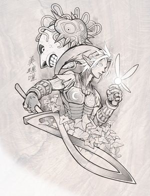 Reserved Zelda Tattoo ( feirce deity