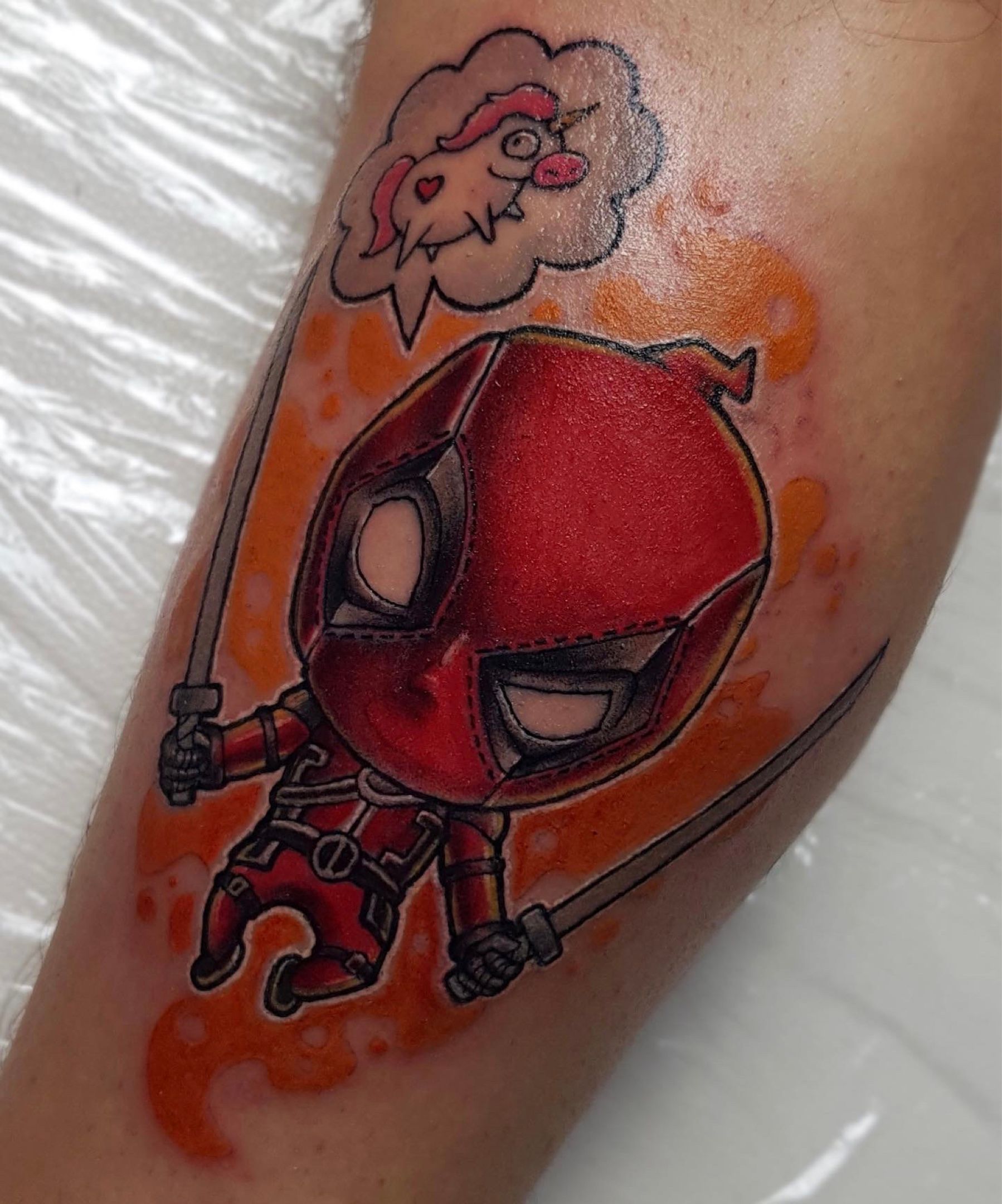 Tattoo uploaded by David Valverde • • #tattoo #tatuajes #marvel  #marveltattoo #deadpool #thebesttattooartists #color • Tattoodo