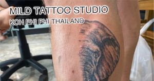 #elephant #elephanttattoo #tattooart #tattooartist #bambootattoothailand #traditional #tattooshop #at #mildtattoostudio #mildtattoophiphi #tattoophiphi #phiphiisland #thailand #tattoodo #tattooink #tattoo #phiphi #kohphiphi #thaibambooartis  #phiphitattoo #thailandtattoo #thaitattoo #bambootattoophiphihttps://instagram.com/mildtattoophiphihttps://instagram.com/mild_tattoo_studiohttps://facebook.com/mildtattoophiphibambootattoo/MILD TATTOO STUDIO my shop has one branch on Phi Phi Island.Situated in the near koh phi phi police station , Located near the police station in Phi Phi Island and the World Med hospital