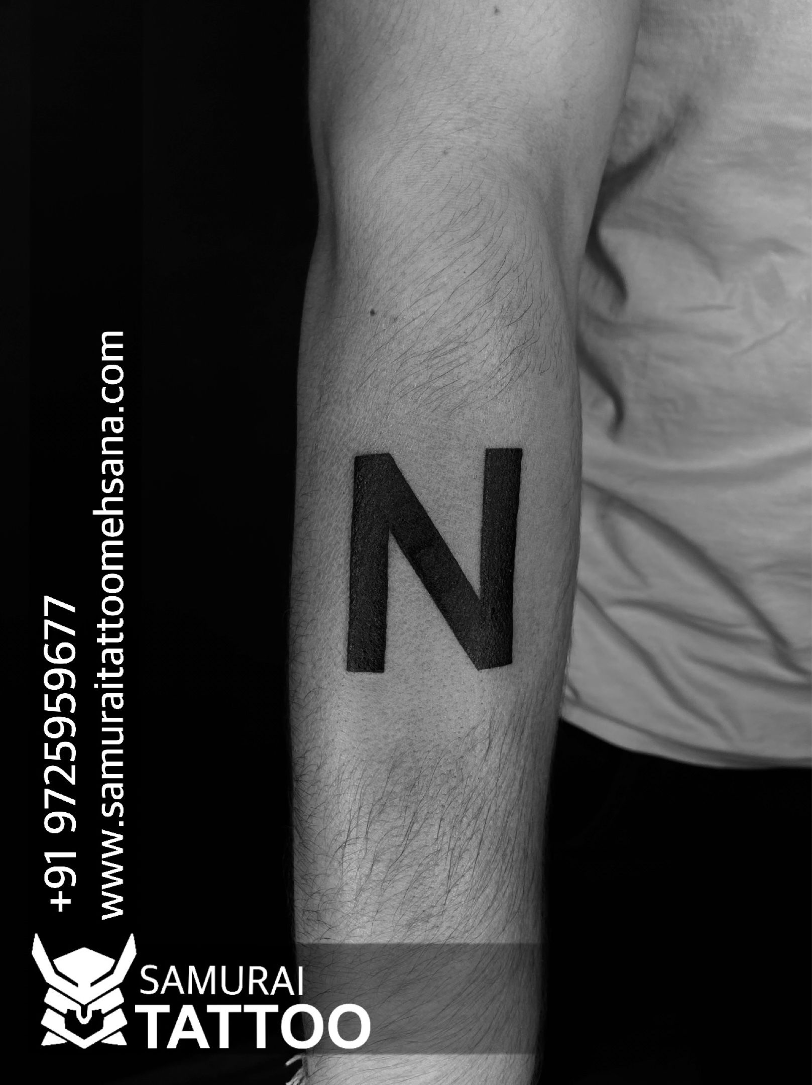 Letter N Tattoo Tattoo By: Bharath Tattooist Appointments and Bookings  Contact 8095255505 