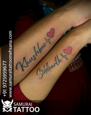 Tattoo uploaded by Samurai Tattoo mehsana • Couple tattoo |Tattoo for couple  |Couple tattoo ideas |Khushbu name tattoo |siddharth name tattoo • Tattoodo