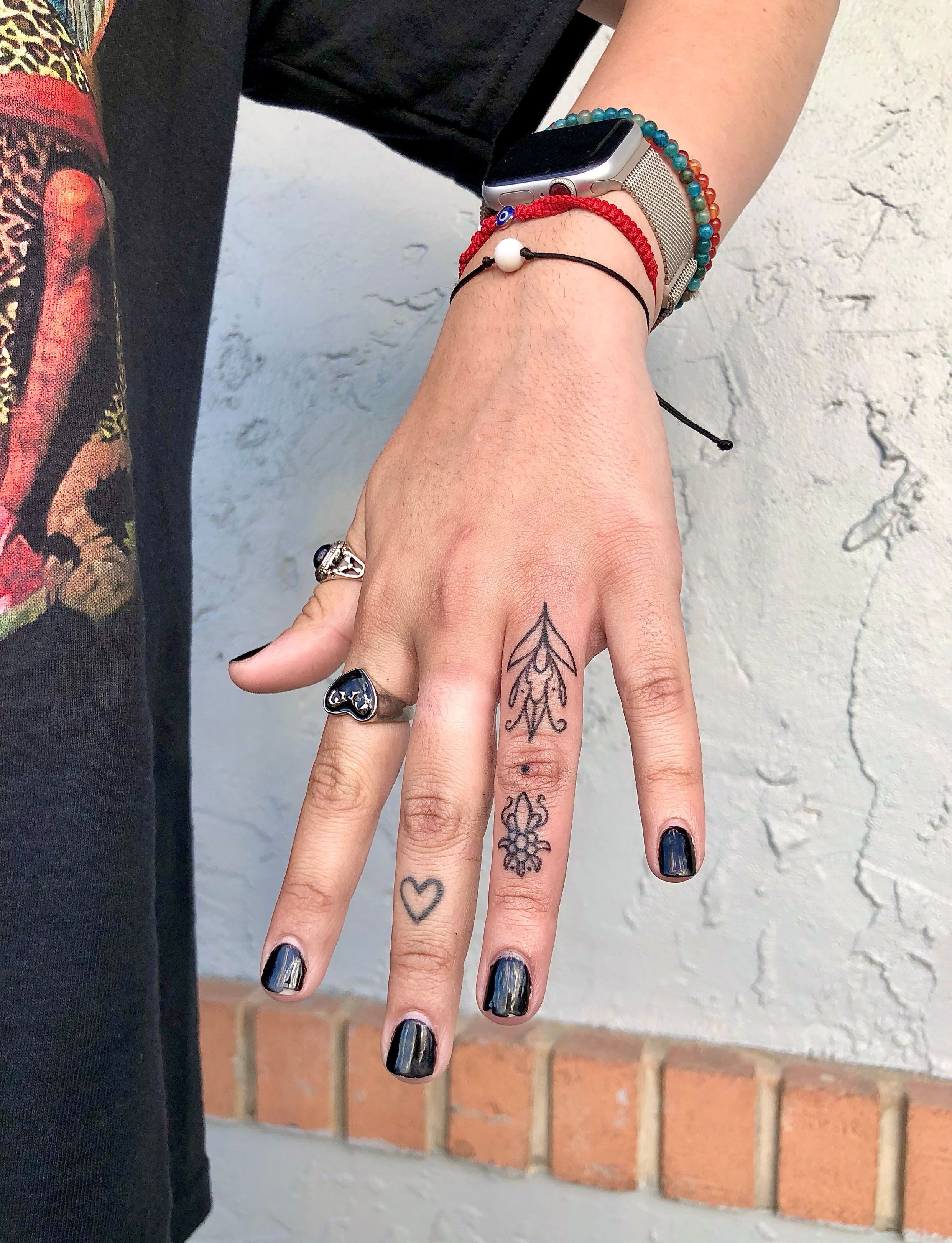 2 little finger tattoos : r/sticknpokes