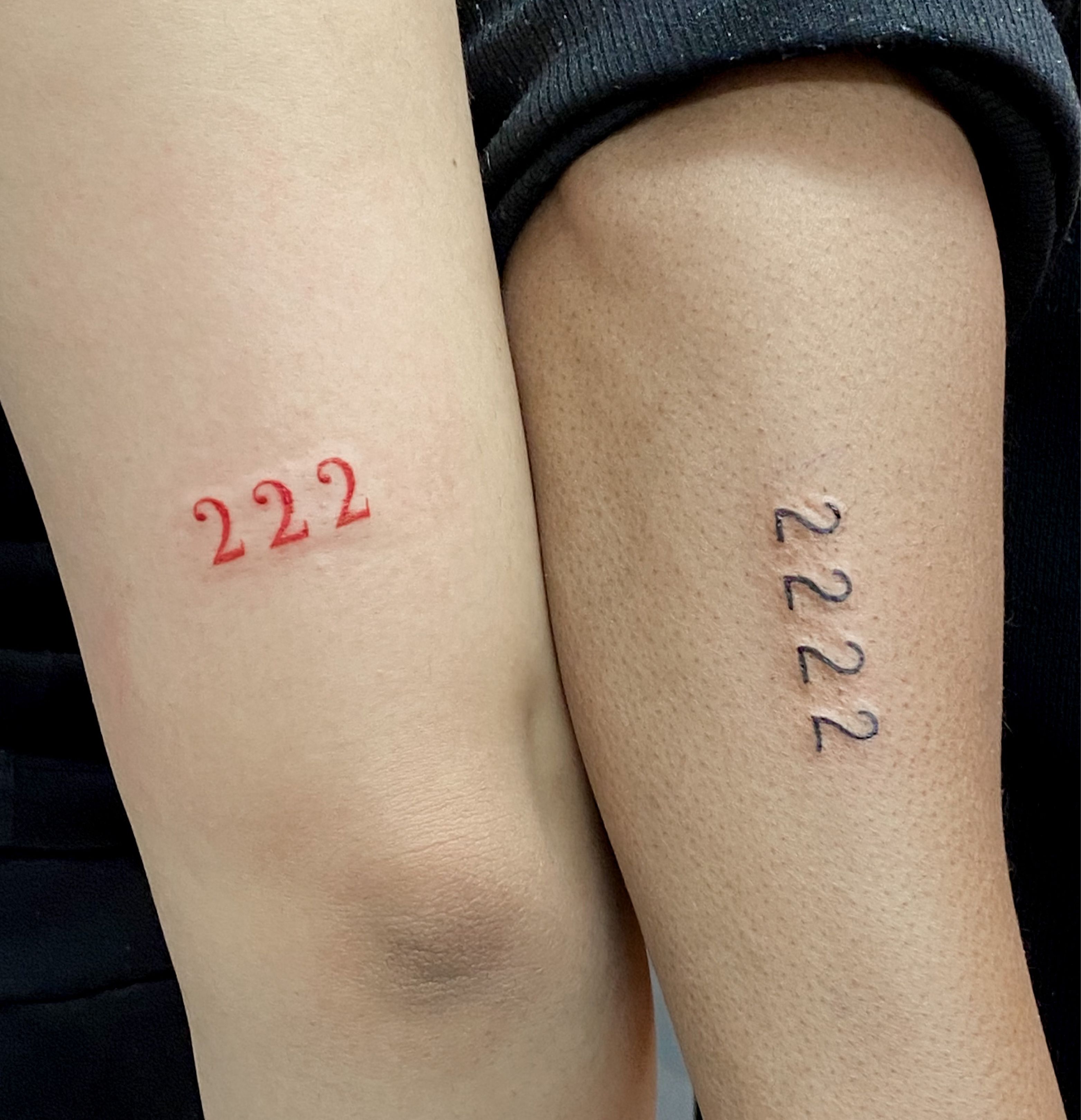 222 Tattoo  Meaning Font and Angel Number Tattoo  FashionPaid Blog