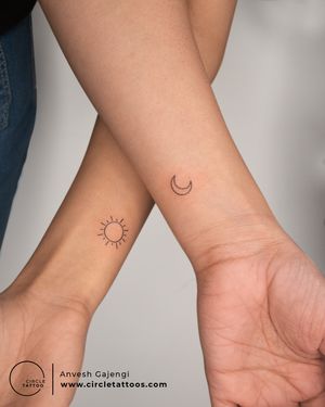 Matching Tattoo done by Anvesh Gajengi at Circle Tattoo